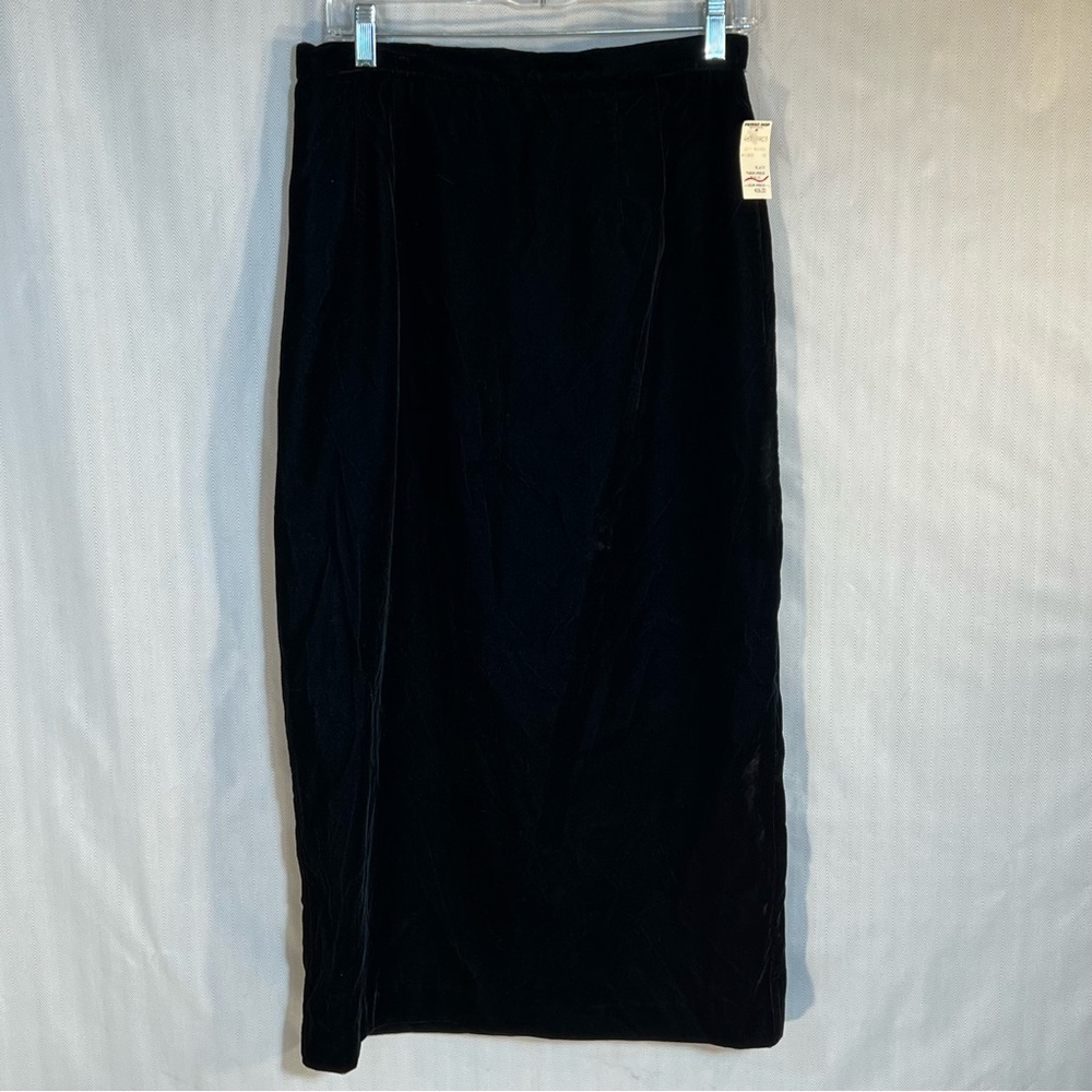 Michele New York Vintage Black Velvet Maxi Skirt Made In The USA 12 👍
